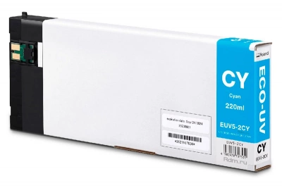 EUV5-2CY, 220мл, картридж Cyan, уф-чернила Roland ECO-UV5